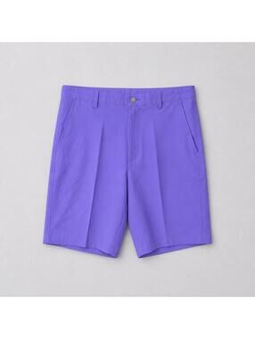 FootJoy FJ Men's Golf Shorts Purple Polyester Spandex W34 Flat Front Performance